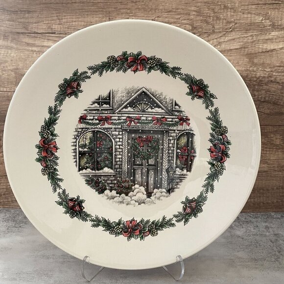 Royal Stafford Christmas Home 13" Holiday Christmas Serving Bowl Made in England - Picture 1 of 7